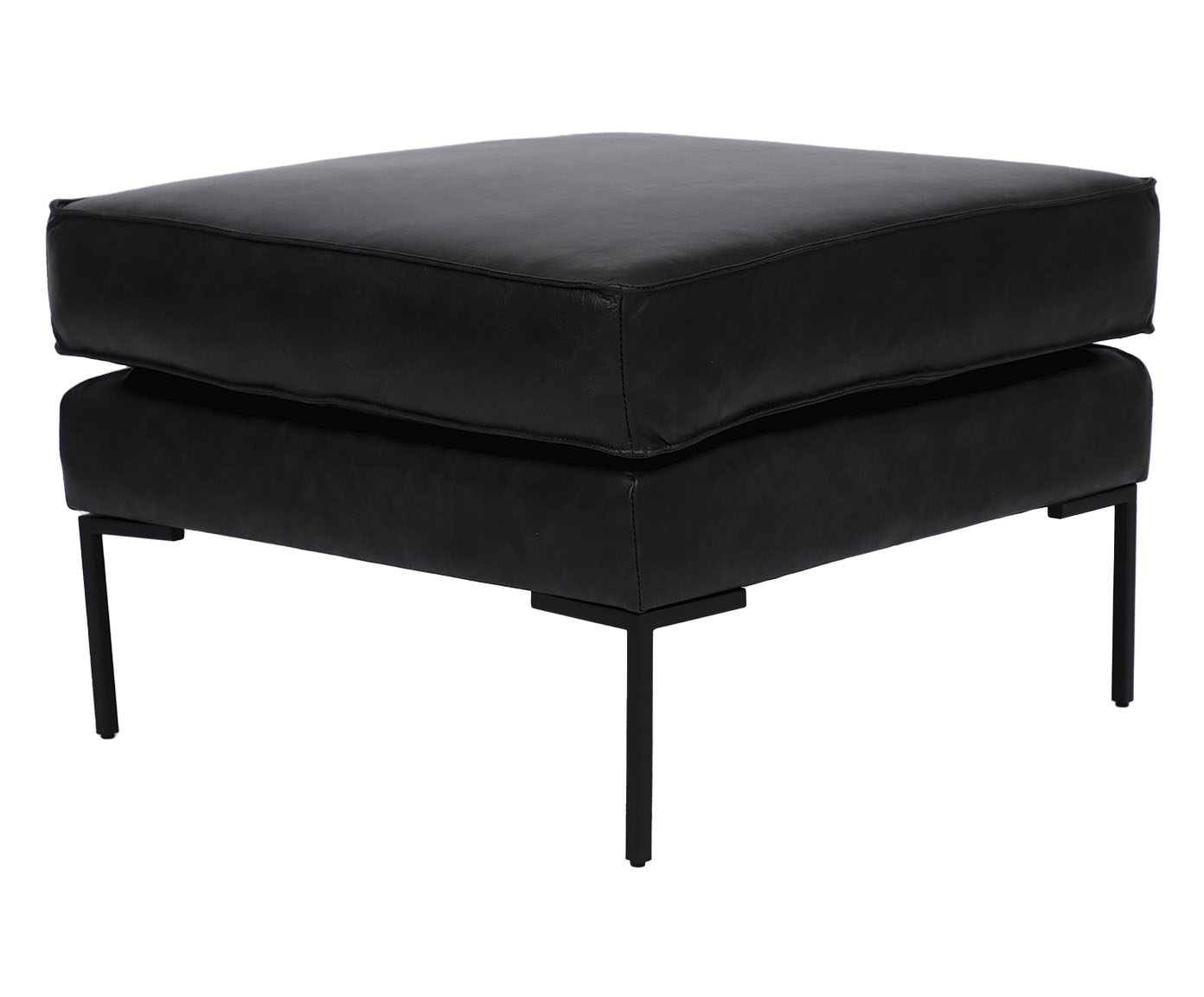 Puff em Couro Ettore - Preto image number 2