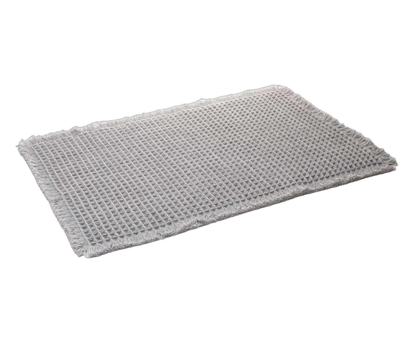 Tapete para Banheiro Waffle Chenille Cinza - image 1
