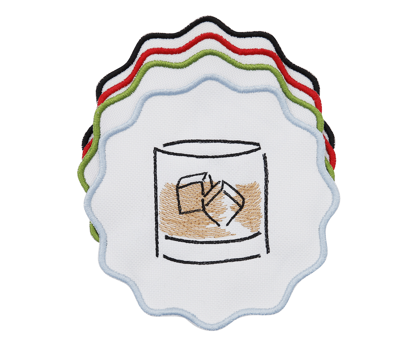 Jogo de Porta-Copos Bordados Drinks image number 2