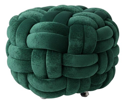 Pufe em veludo M&aacute;xi Tricot Verde - image 0
