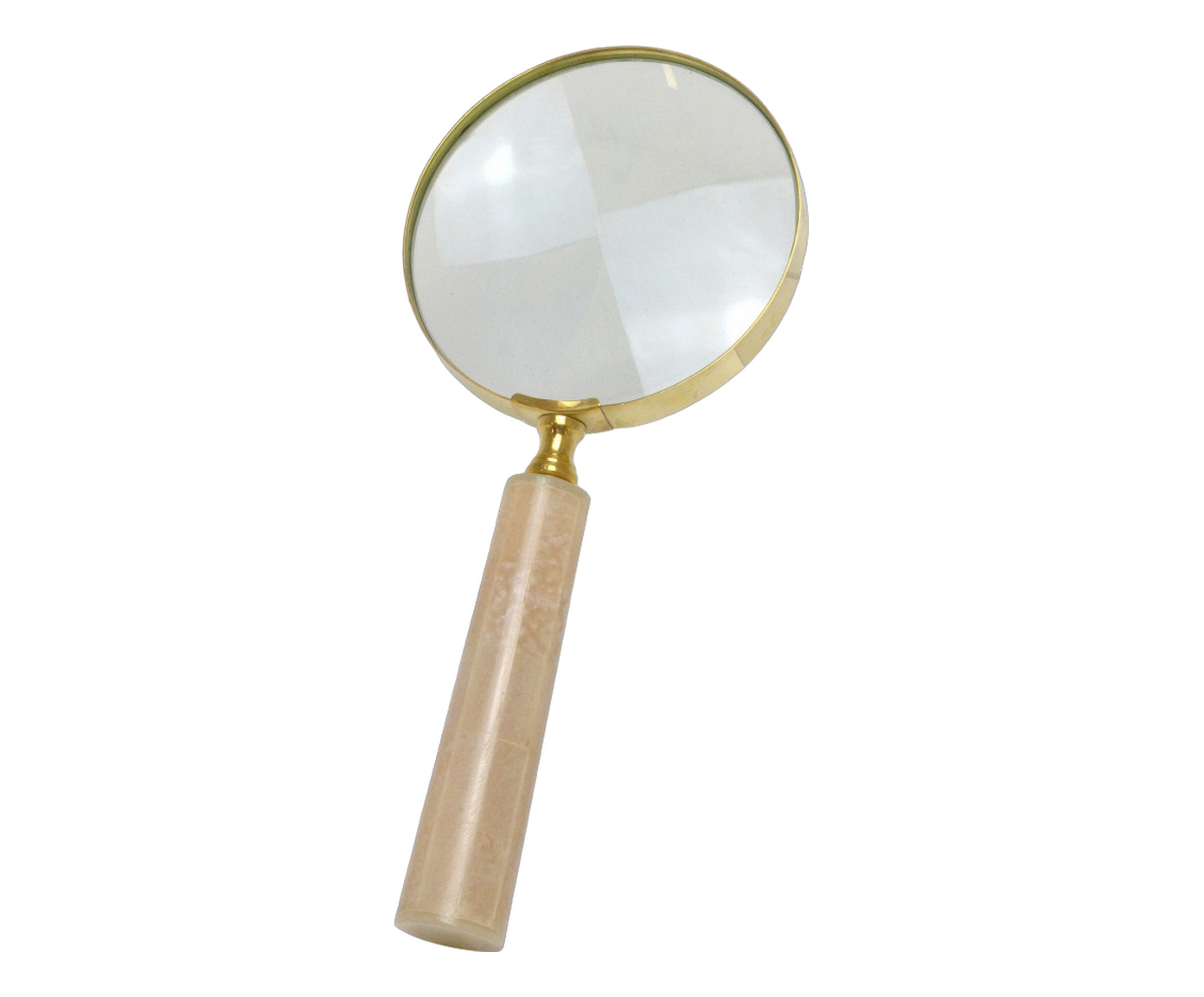 Lupa Decorativa Visora Bege e Dourado image number 0