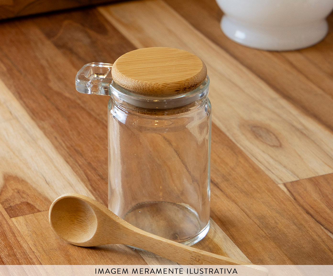 Porta Mantimentos com Colher Bambu - 140ml image number 2