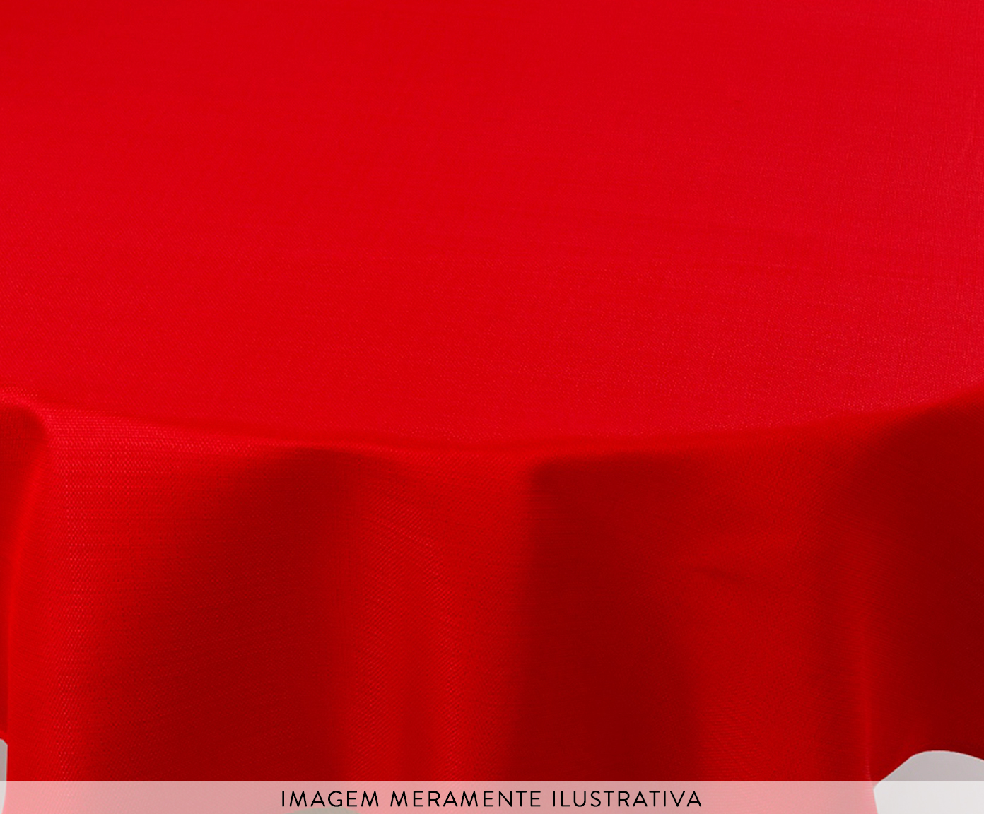 Toalha de Mesa Redonda Imperme&aacute;vel Vermelho image number 1