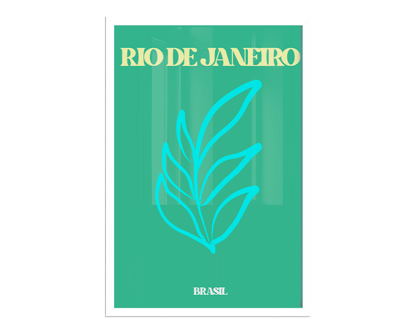 Quadro Rio de Janeiro com Moldura Branca image number 0
