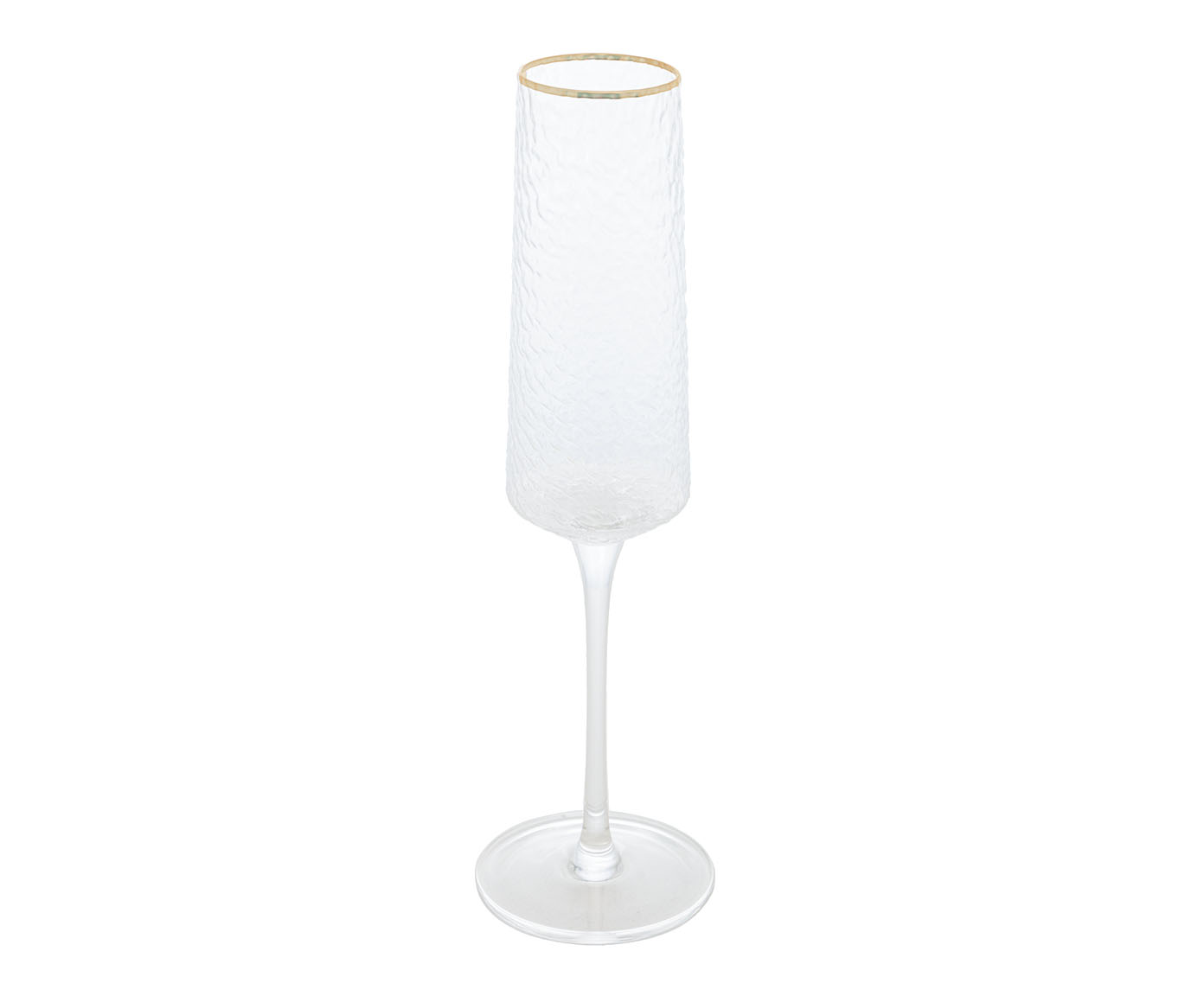 Ta&ccedil;a de Champanhe em Cristal Cyzarine com Fio em Ouro image number 0