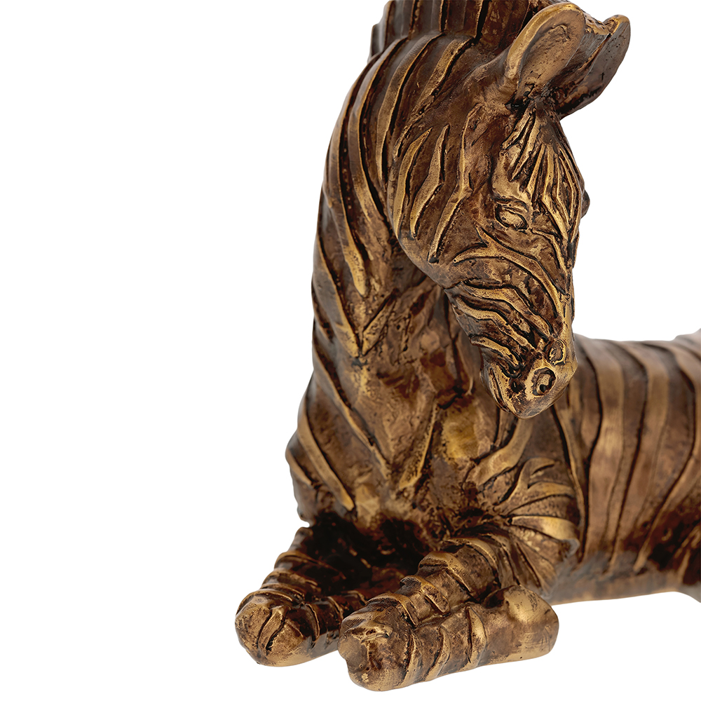 Escultura Zebra Dourado image number 2