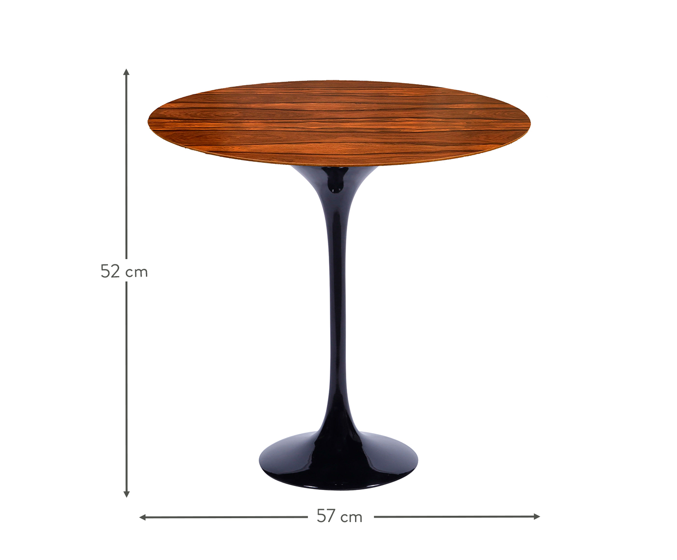 Mesa Saarinen Lateral Oval Pau Ferro Base Preta - image 1