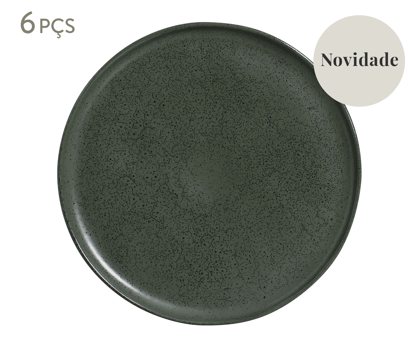 Jogo de Pratos Raso Bio Greenery Verde image number 0