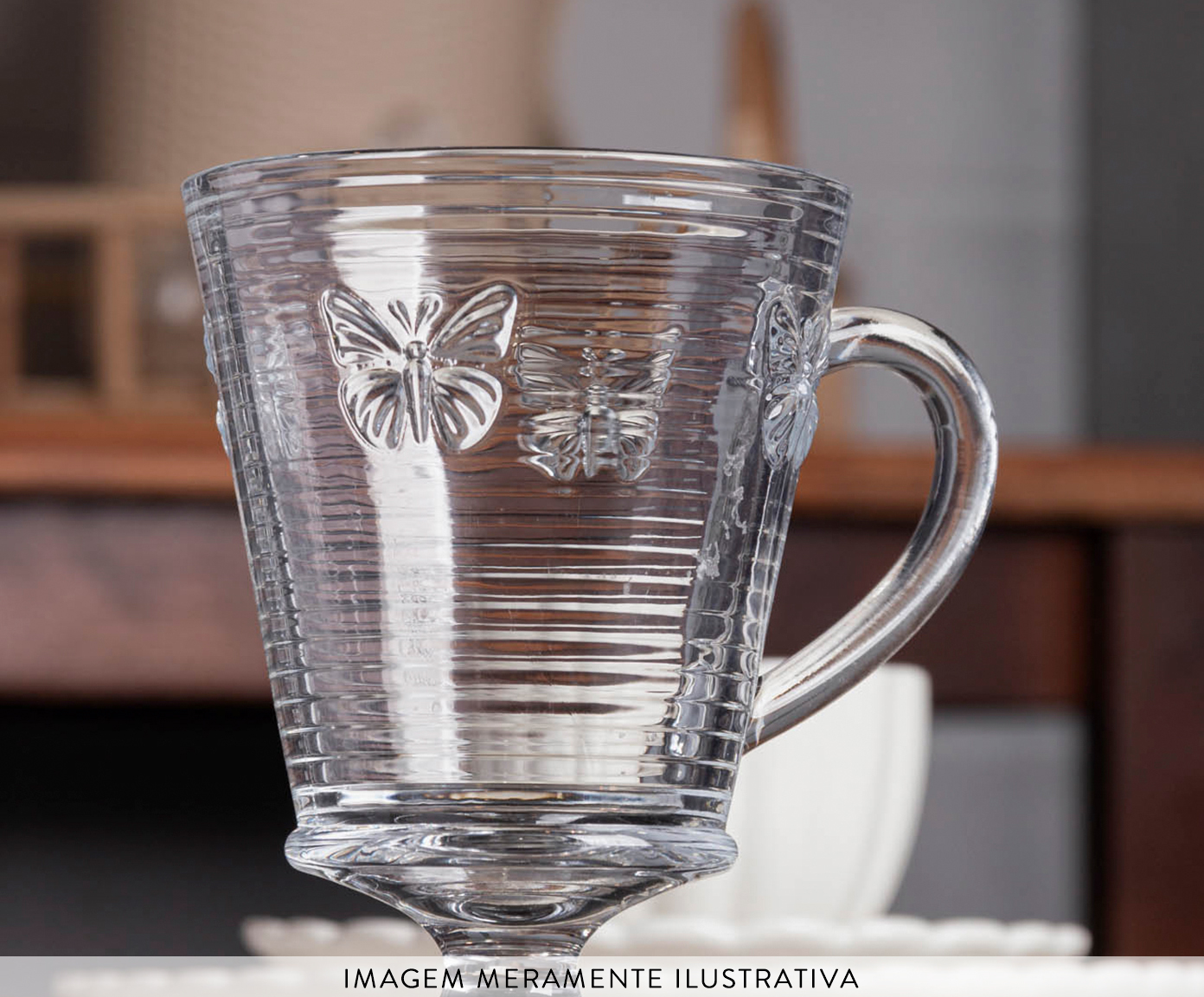 Jogo de Ta&ccedil;as para Cappuccino Lines Butterfly image number 2