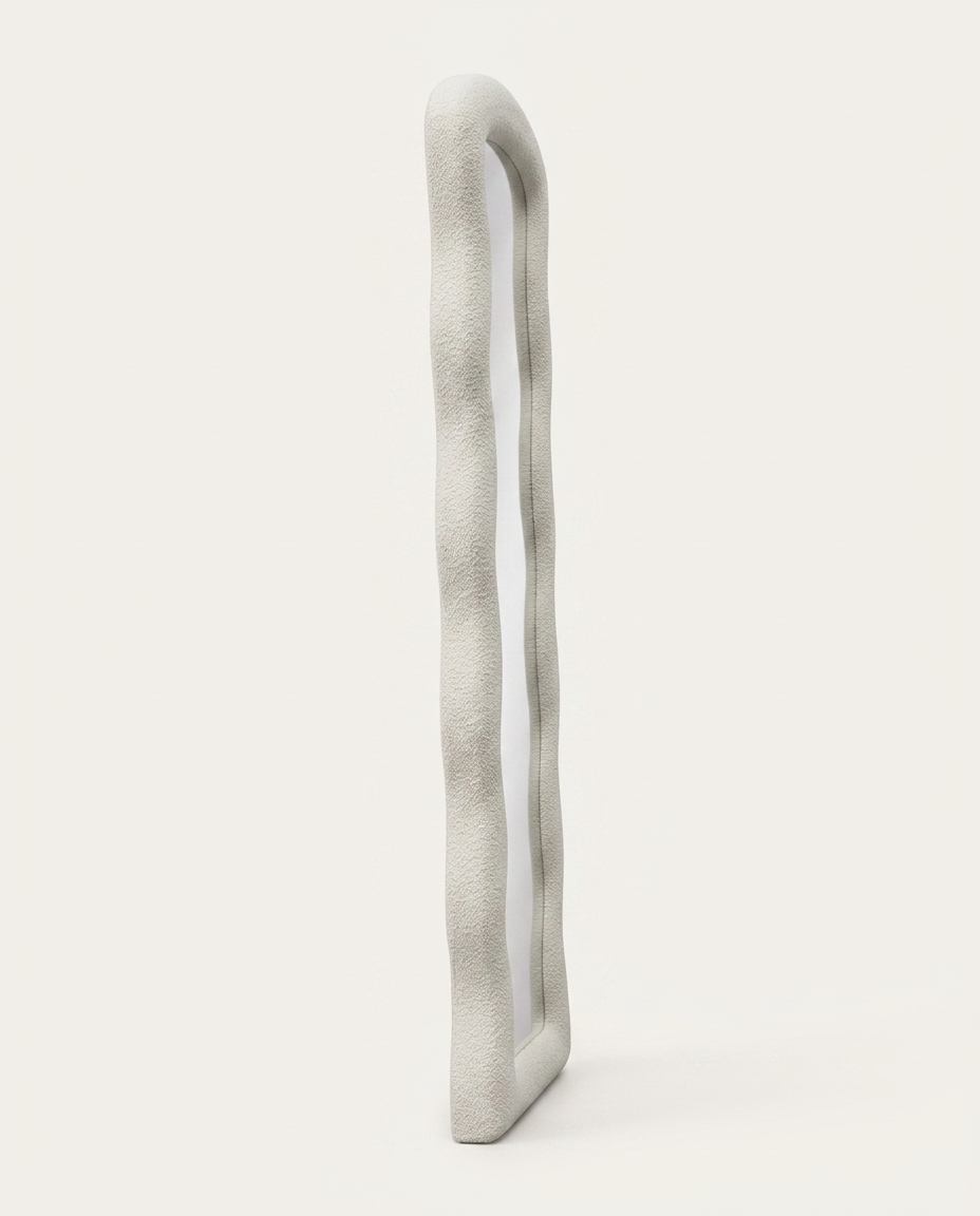 Espelho de Ch&atilde;o em Boucl&ecirc; Berlim Off-White image number 3