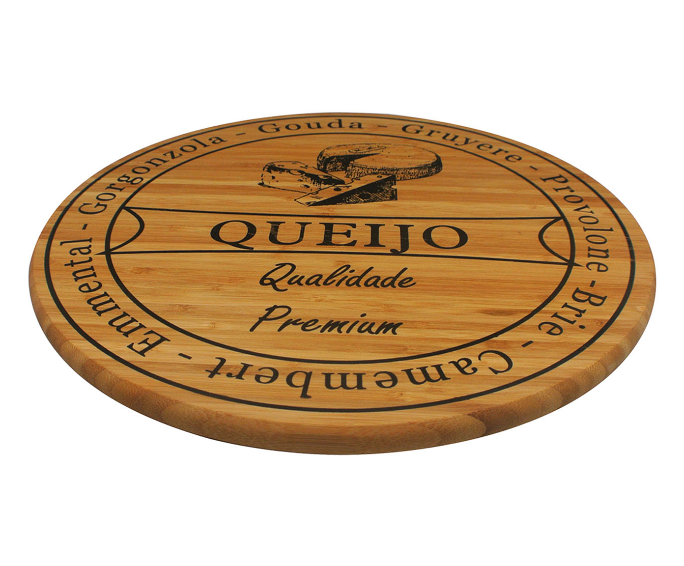 T&aacute;bua para Queijo em Bambu Premium image number 0