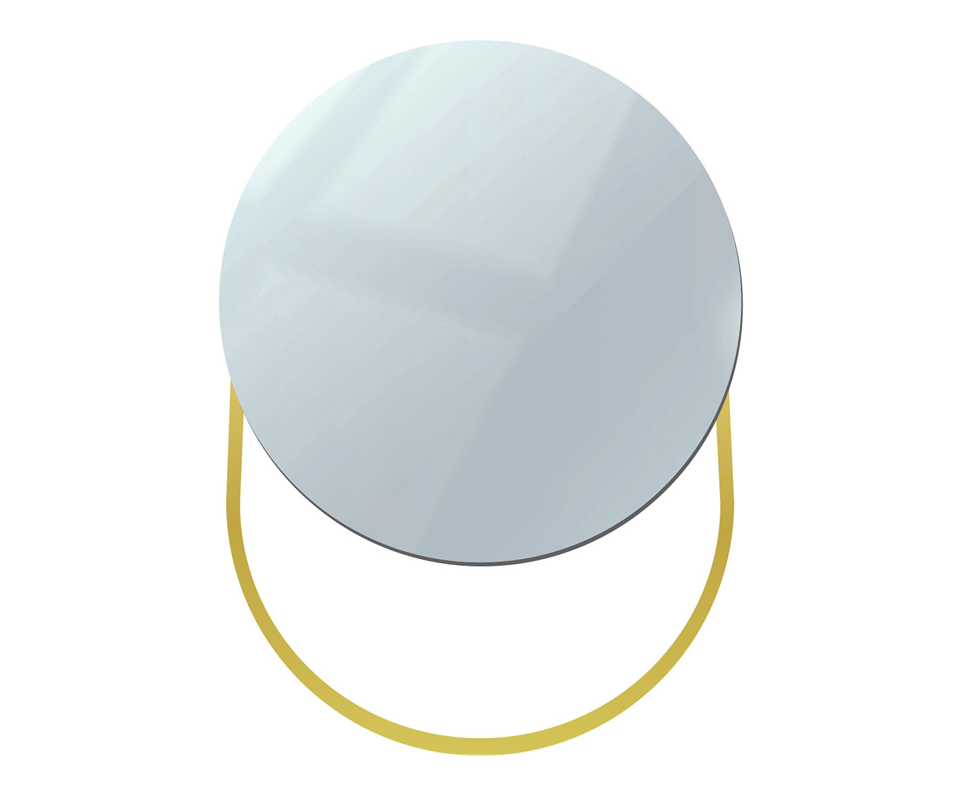 Espelho Pratic Circle Dourado - image 0