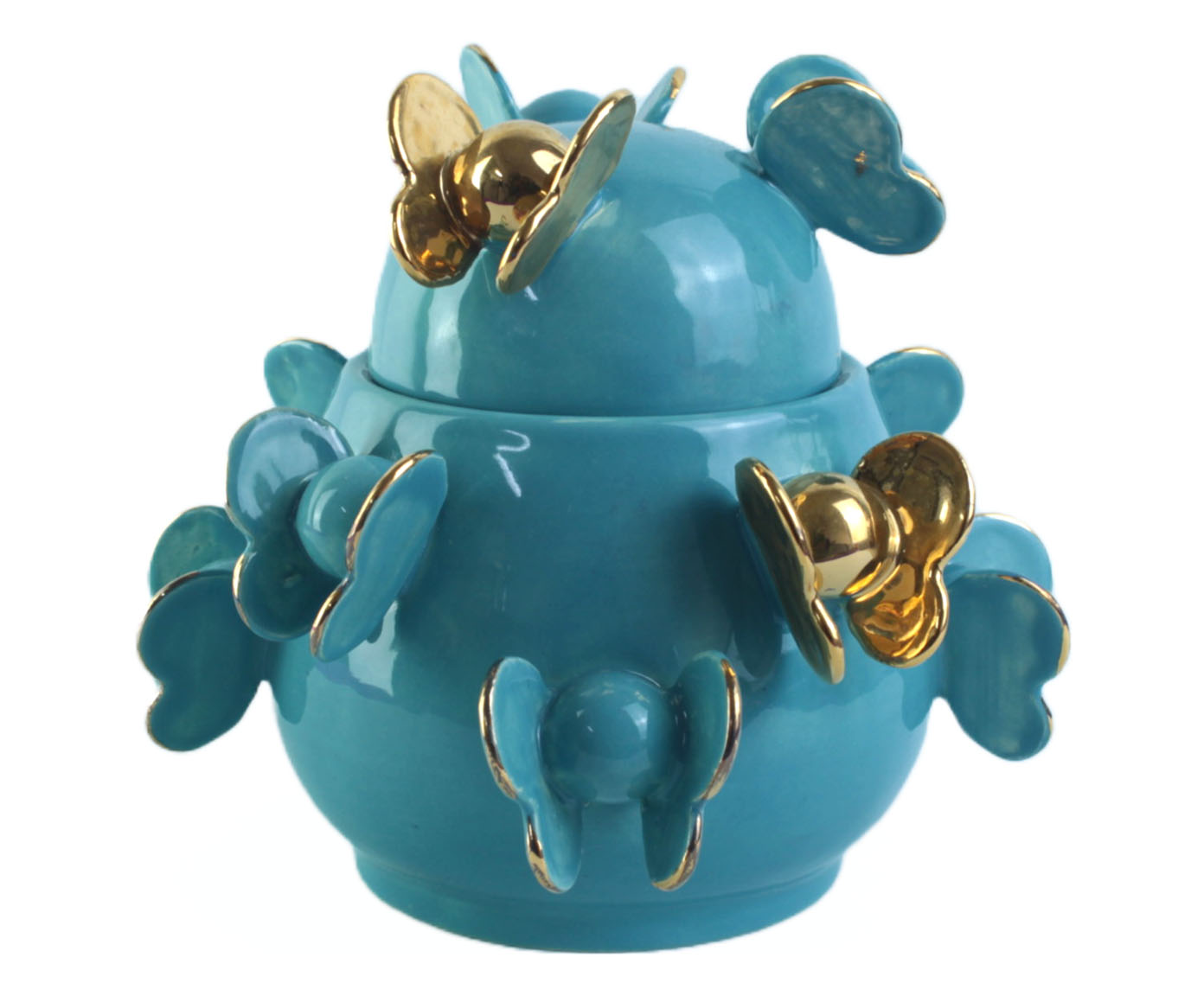 Caixa Sophie Azul Piscina com Ouro image number 0