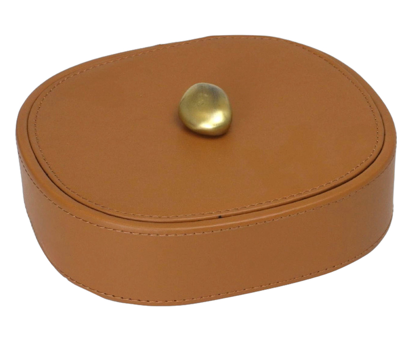 Porta-Objetos Decorativo Guardix Chocolate e Dourado image number 1