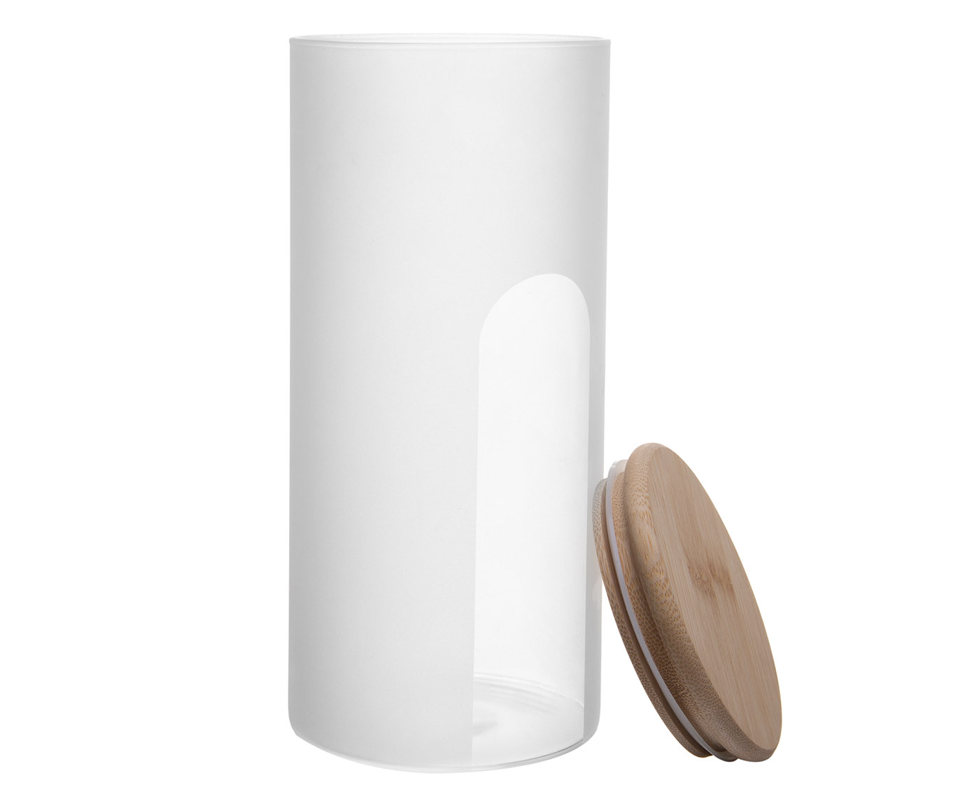 Pote com Tampa Bambu Frosted - 1,54L image number 0