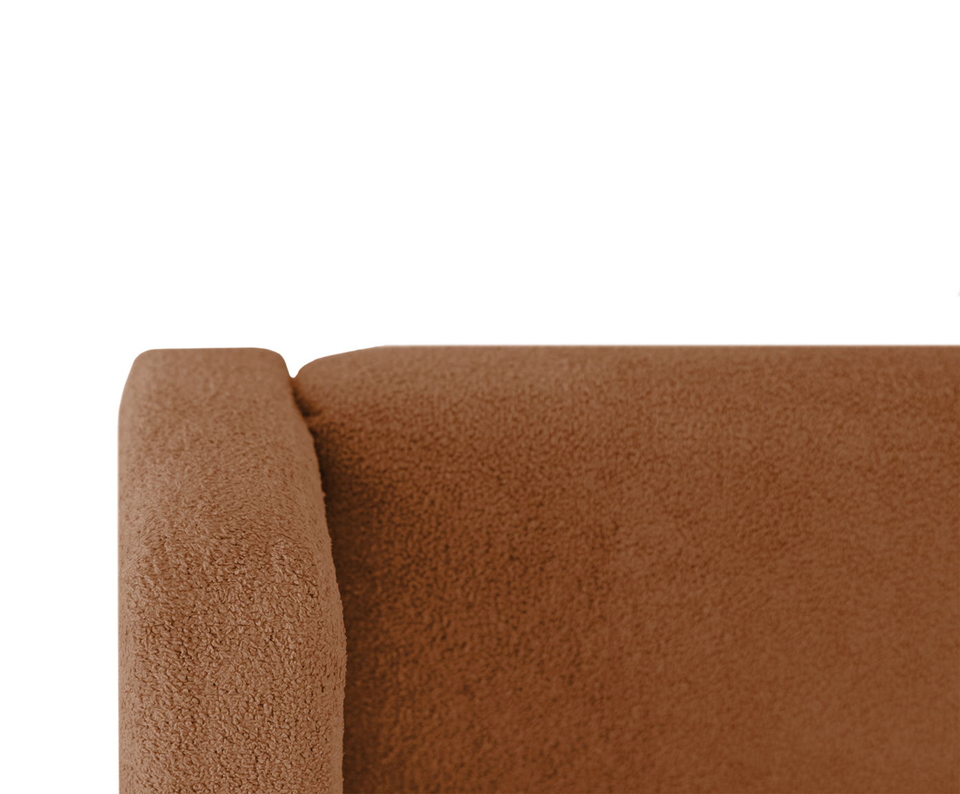 Cabeceira em Boucle Aveludado Classic Terracota image number 4