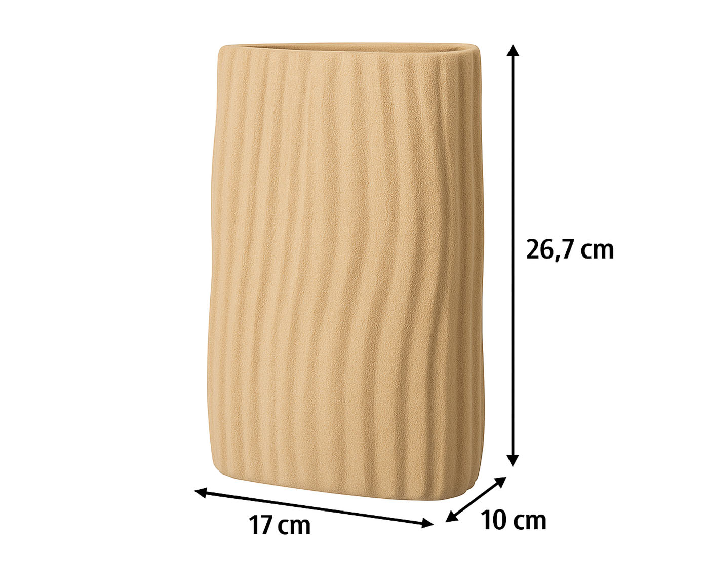 Vaso Cer&ecirc;mico Listras Bege image number 4