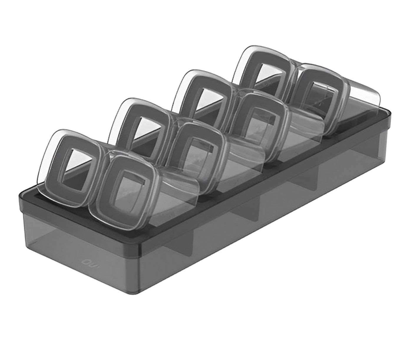 Organizador de Temperos Clear - Preto Fechado - image 0