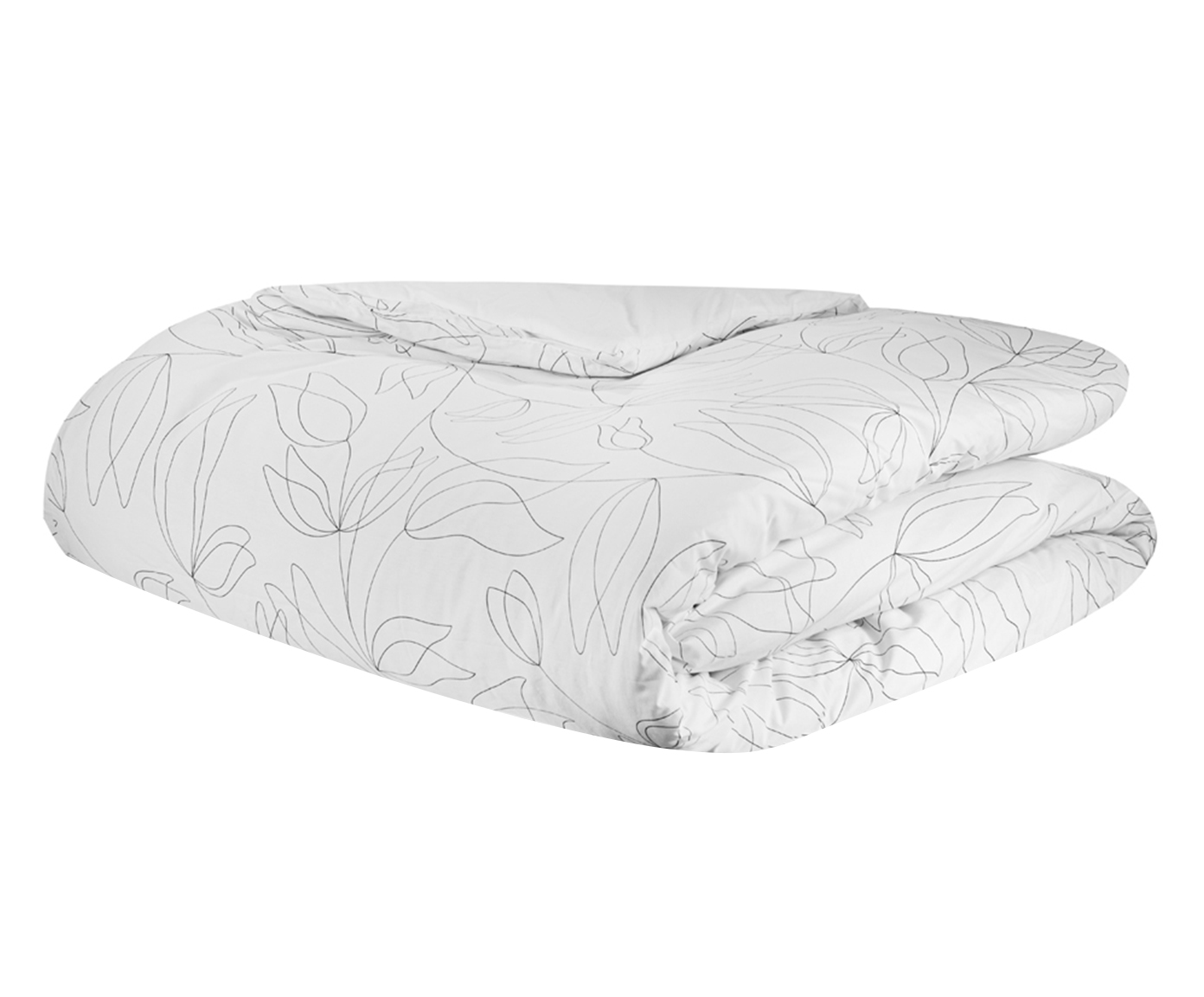Capa Duvet para Edredom Tous Les Jours Floral P&B - image 0