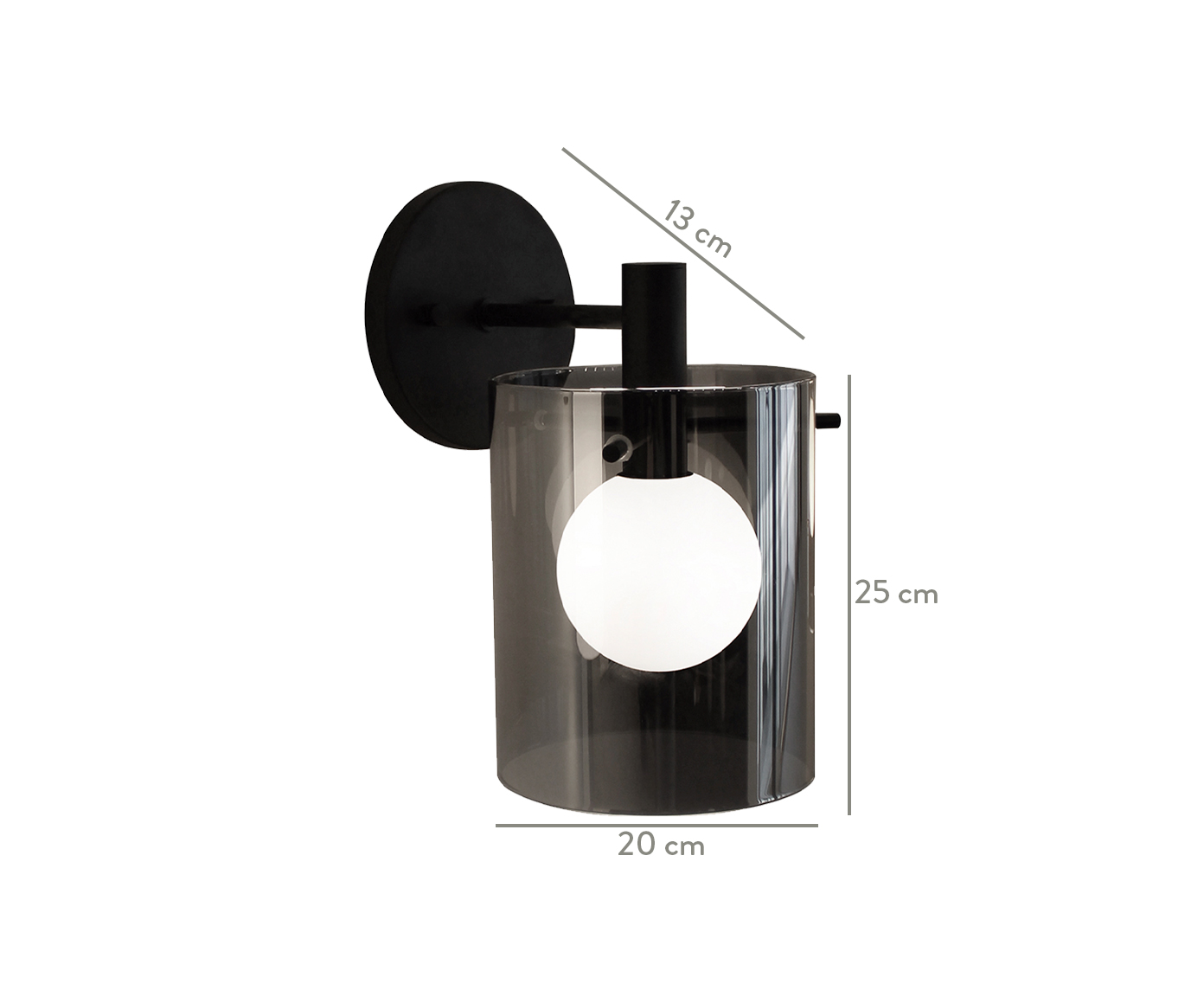 Arandela Lorrie Preto - Bivolt image number 2