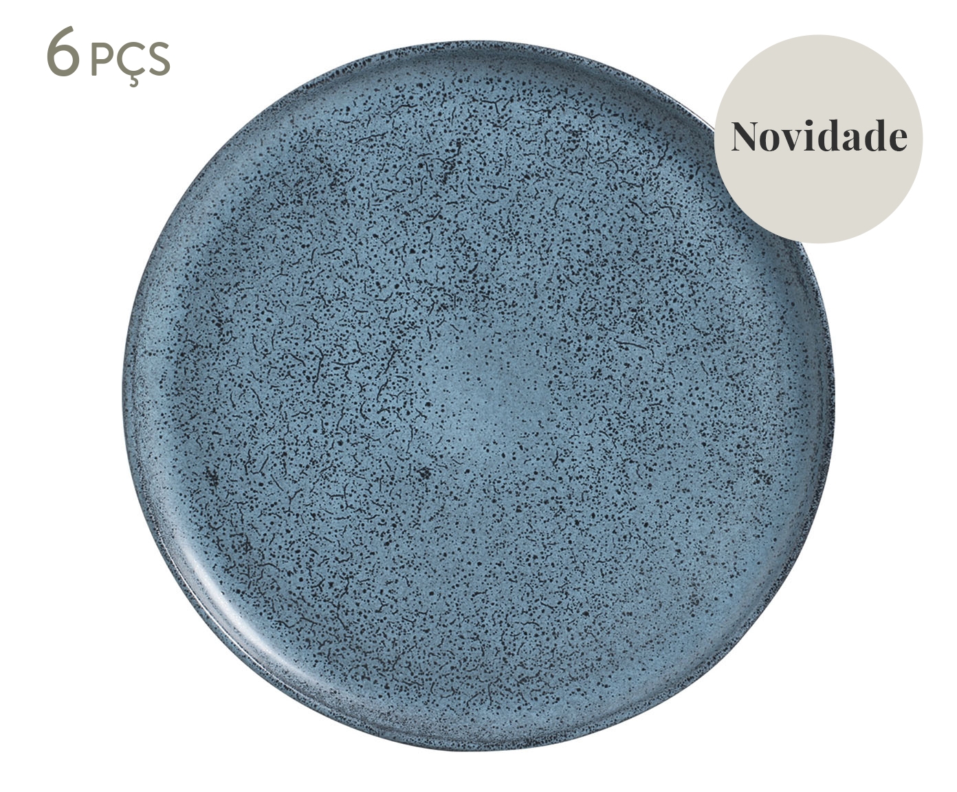 Jogo de Pratos Raso Bio Night Sky Azul image number 0