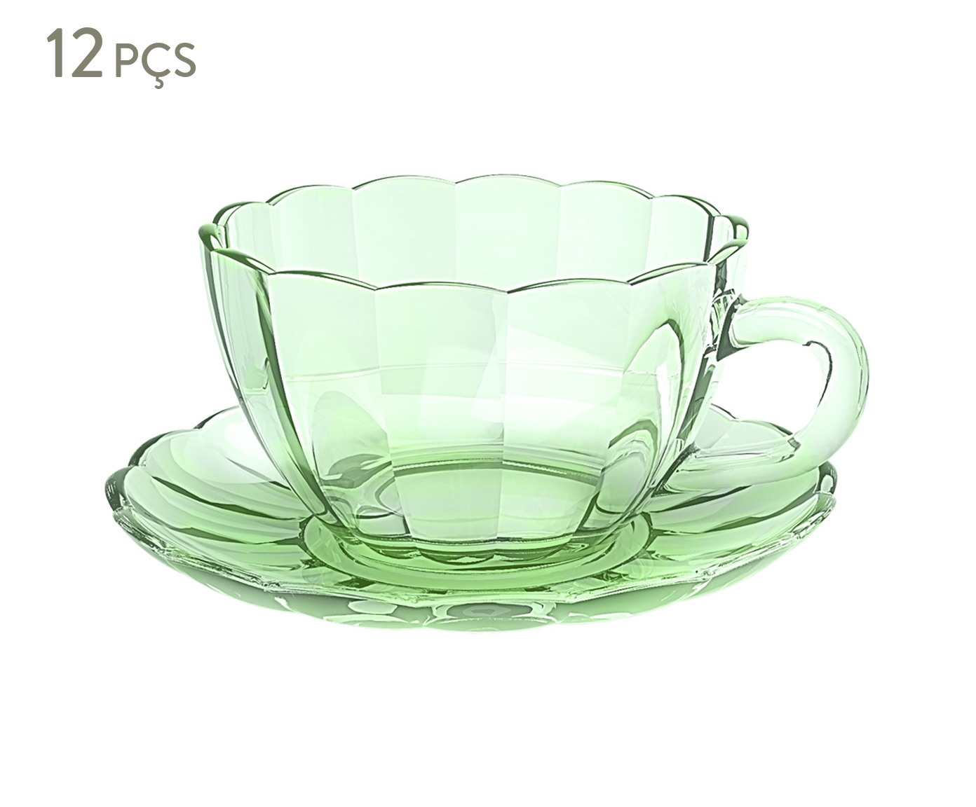 Jogo de X&iacute;caras para Caf&eacute; Peach Verde image number 0