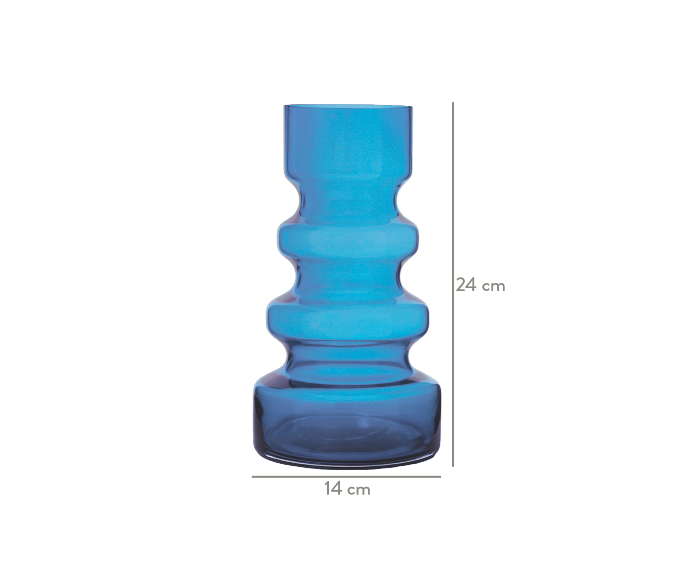 Vaso em Vidro Nanda - Azul image number 3