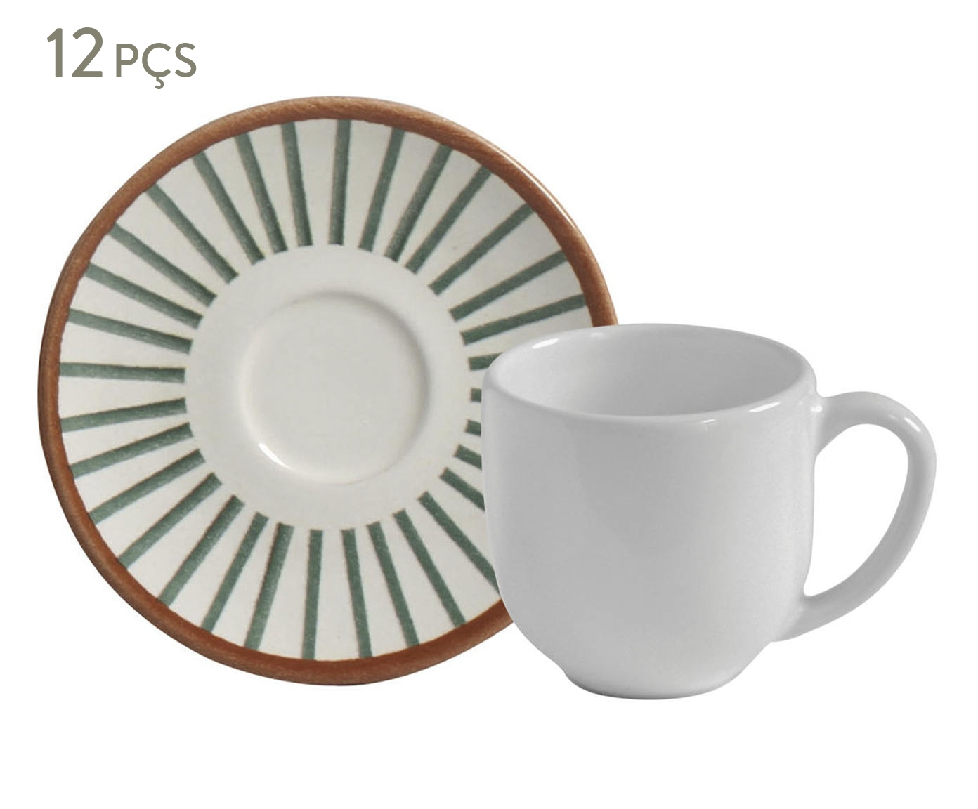 Jogo de X&iacute;cara para Caf&eacute; Coup Stoneware Equador Abstrato - image 0