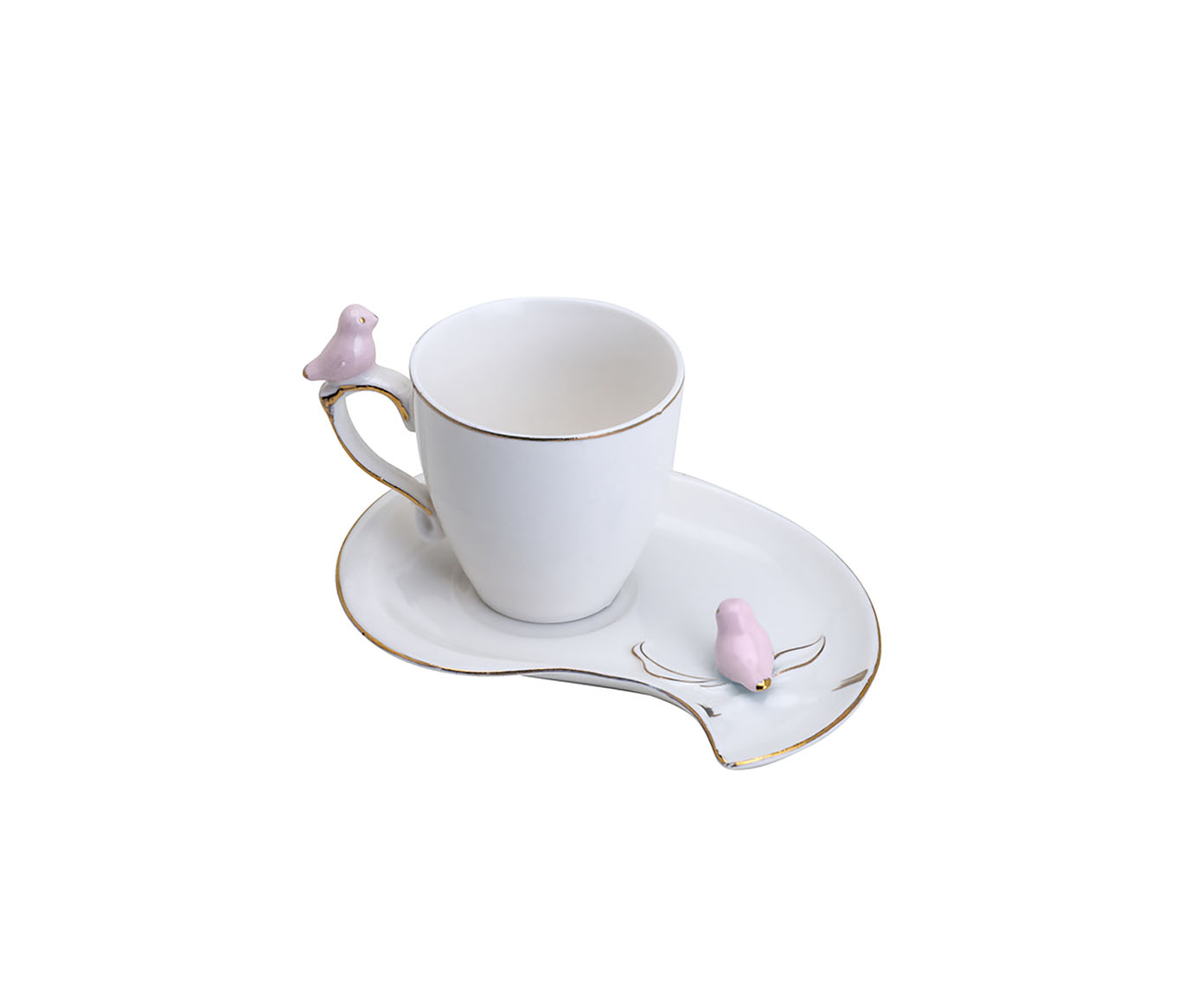 Jogo de X&iacute;caras para Caf&eacute; Cute Birds Design Plate image number 2