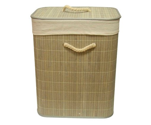 Cesto Organizador em Bambu com Tampa Essie image number 0