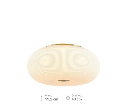 Pendente Roma Branco e Dourado image number 5