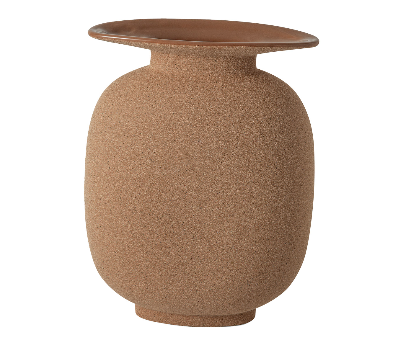 Vaso em Cer&acirc;mica Zaballa - Marrom image number 0