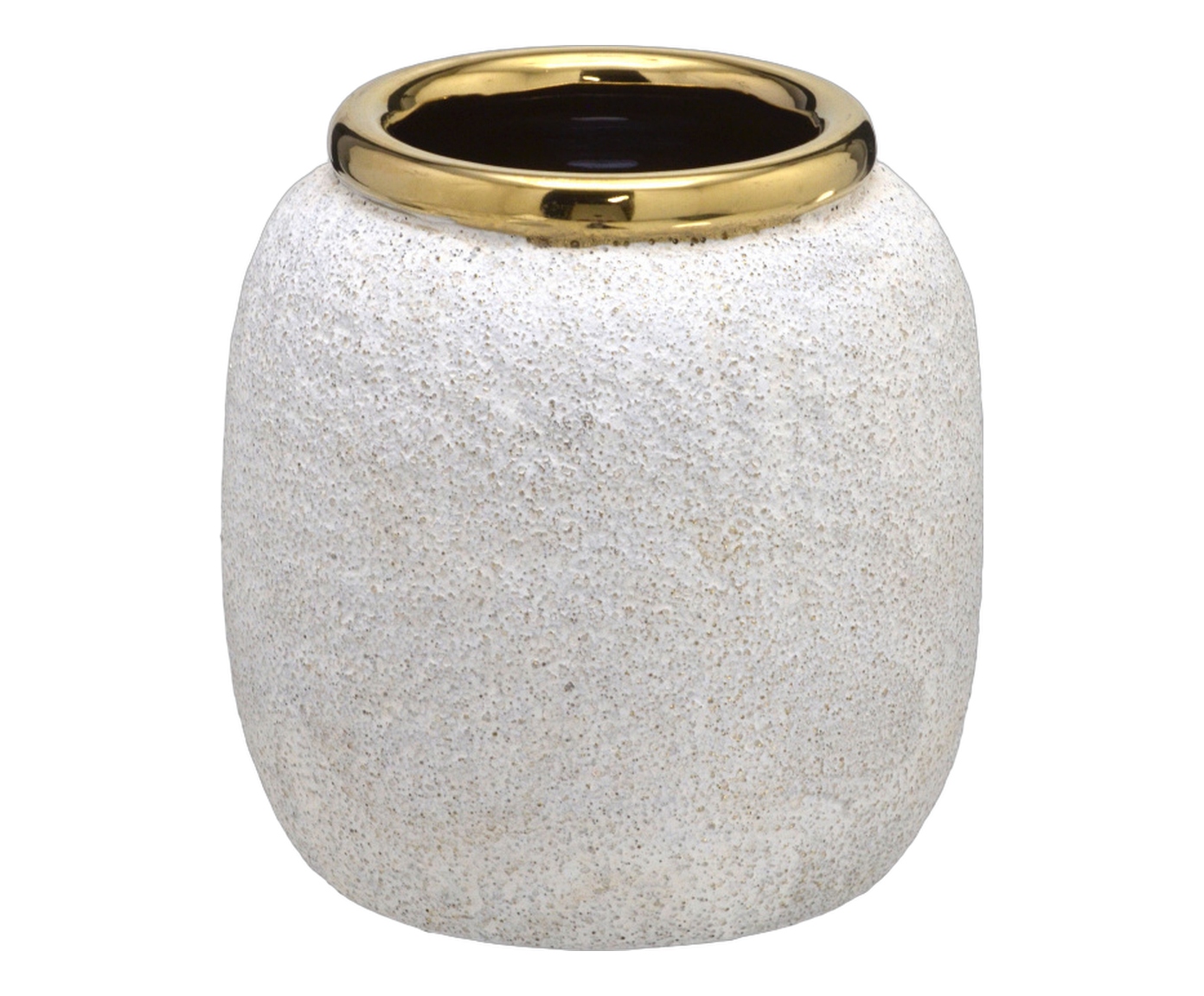 Cachepot Decorativo Botani Cinza e dourado image number 1