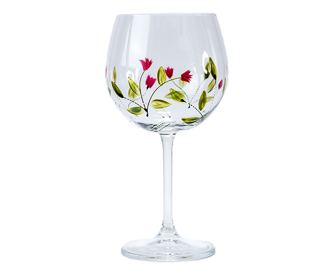 Ta&ccedil;a para Gin em Cristal Pink Flower - image 0