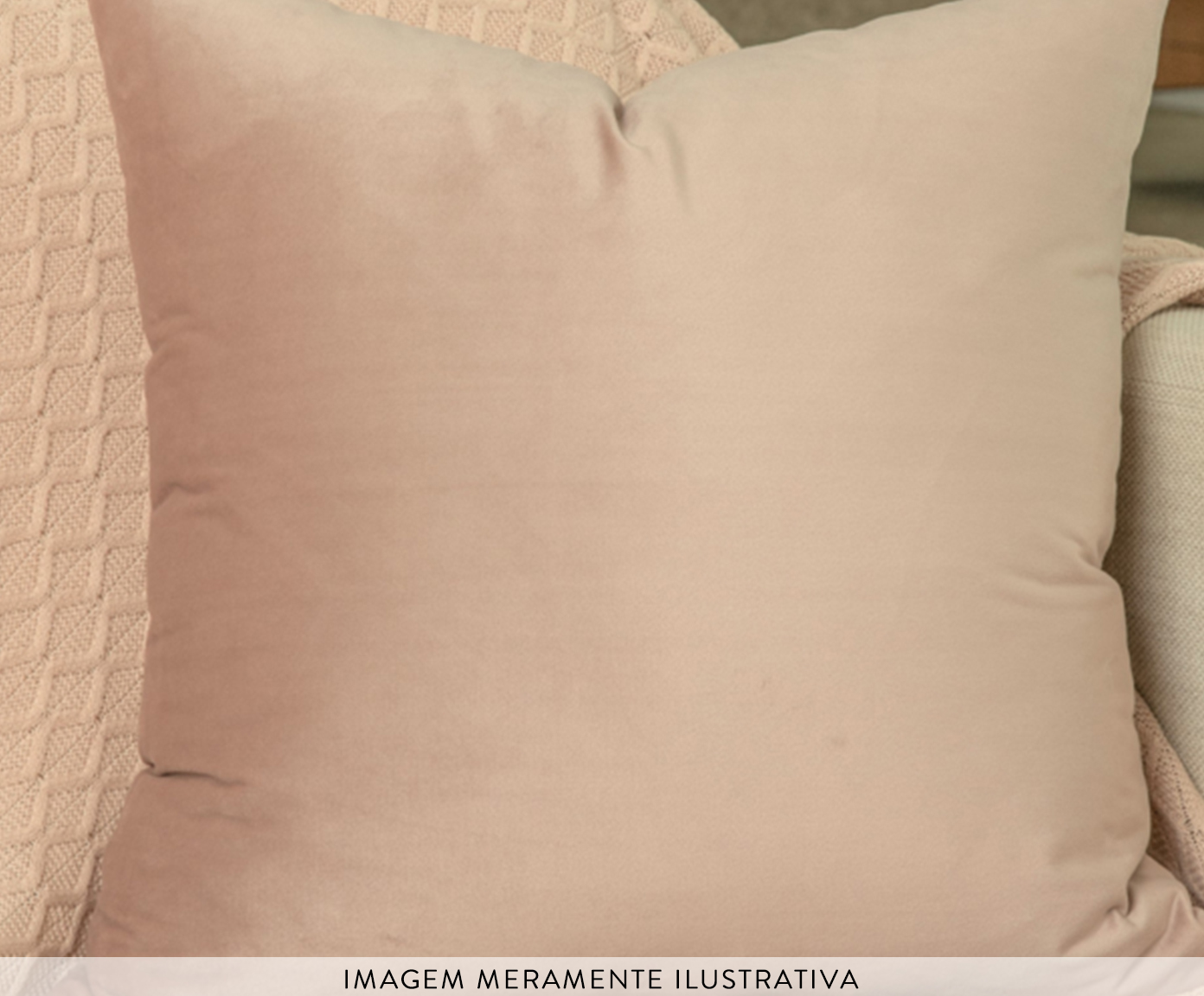 Almofada em Veludo Ulianoucha - Ros&eacute; - image 1