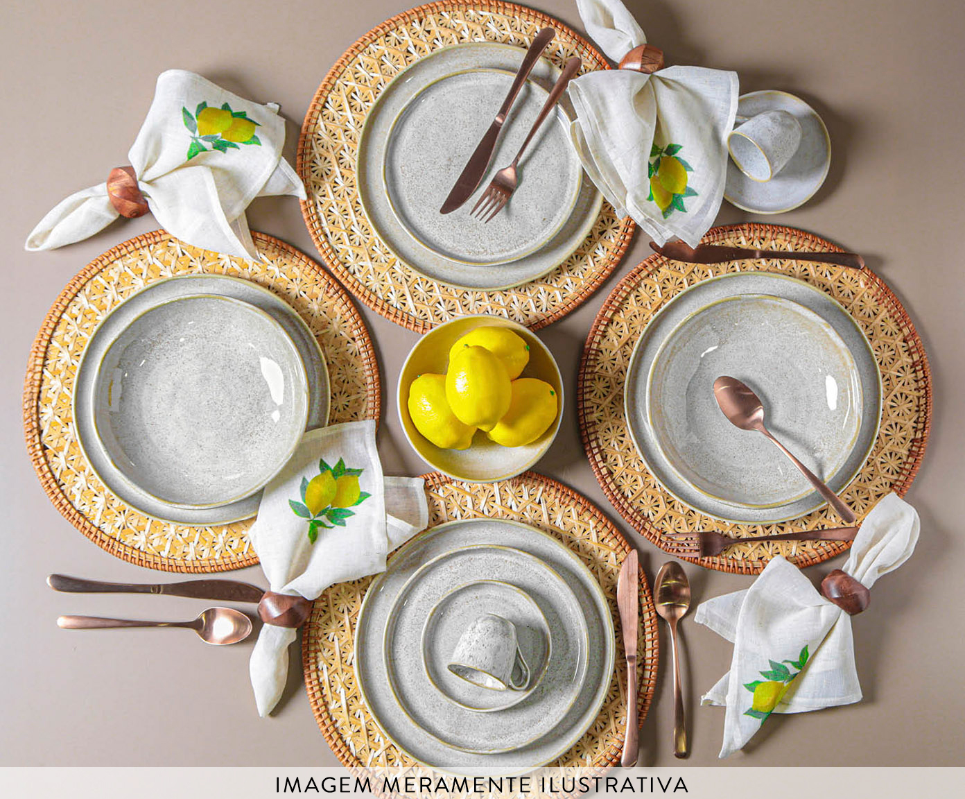Conjunto com 6 Pratos de Sobremesa Bio Latte image number 3