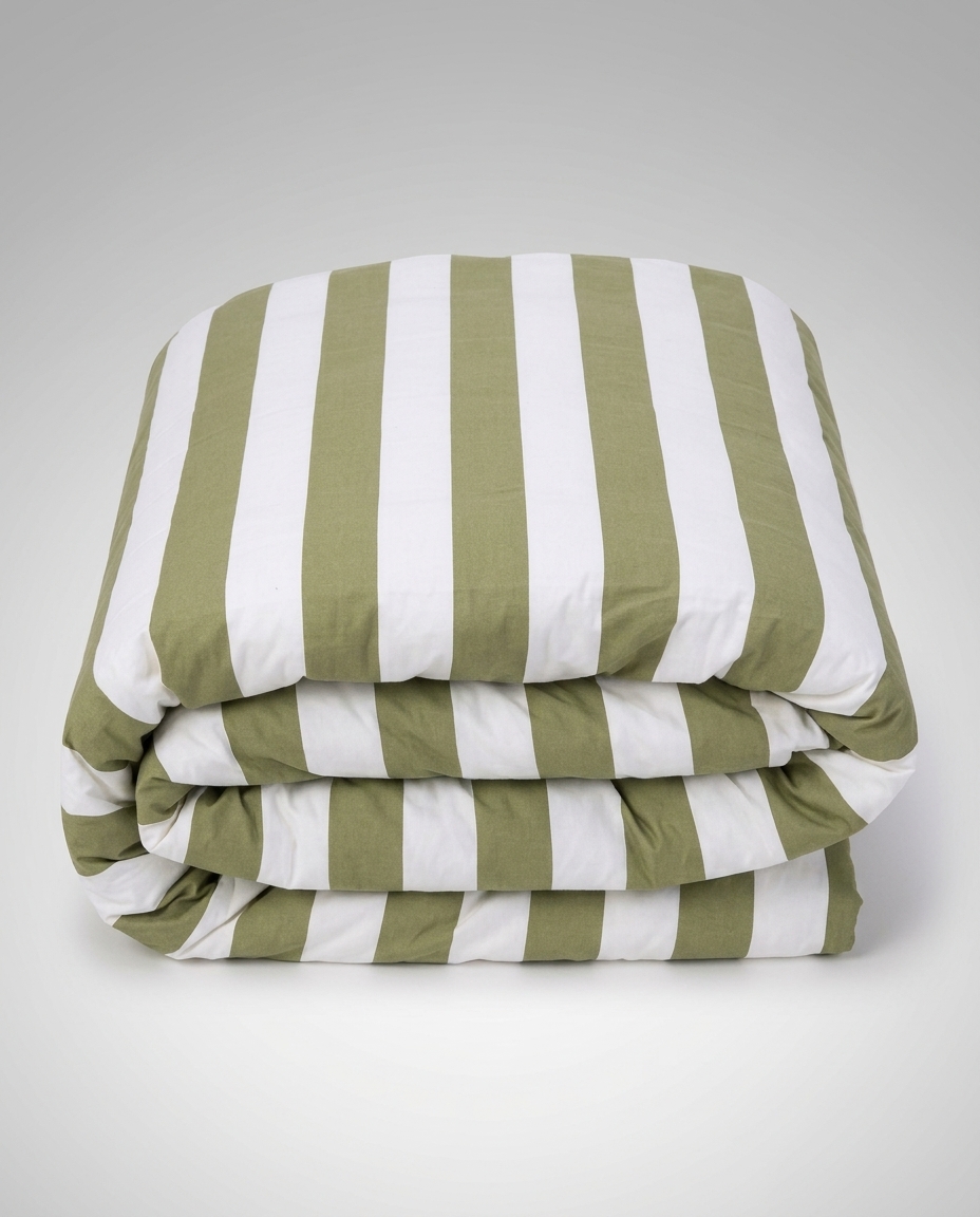 Duvet Listras Bold Verde Oliveira 200 Fios image number 7