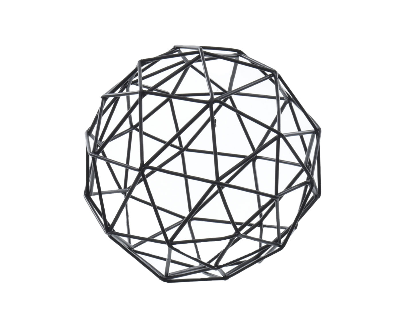 Escultura Geometrico Aramada Preta image number 0