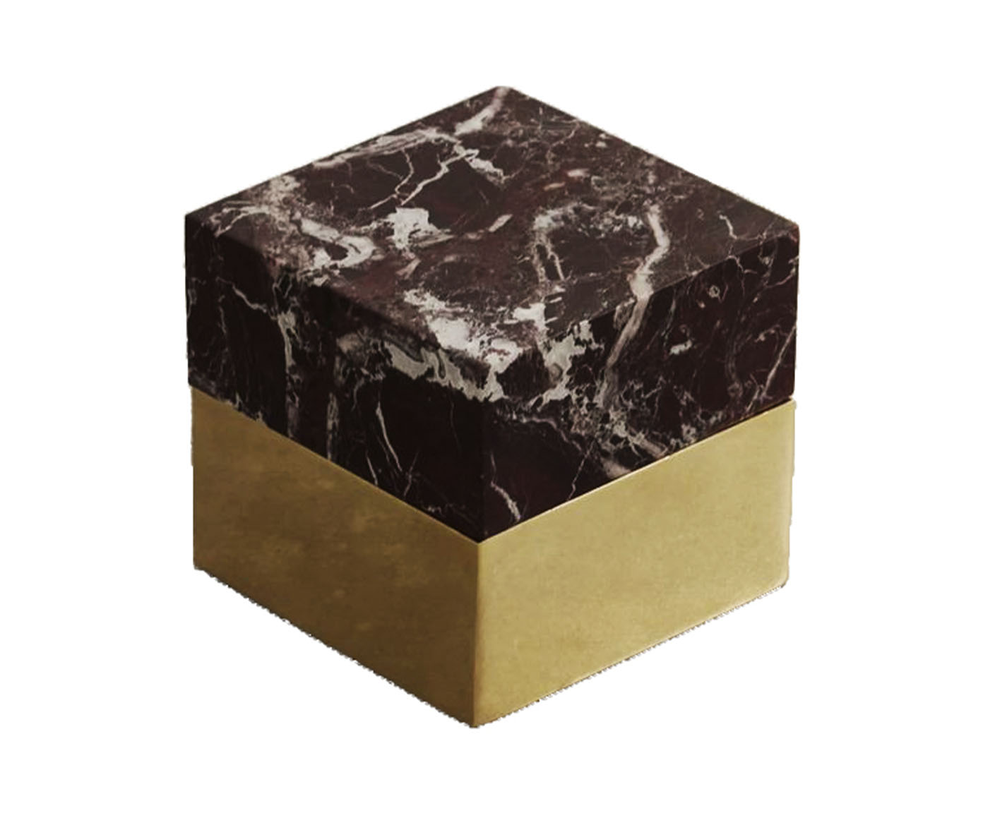 Caixa em Metal Nemiera - Dourado image number 0