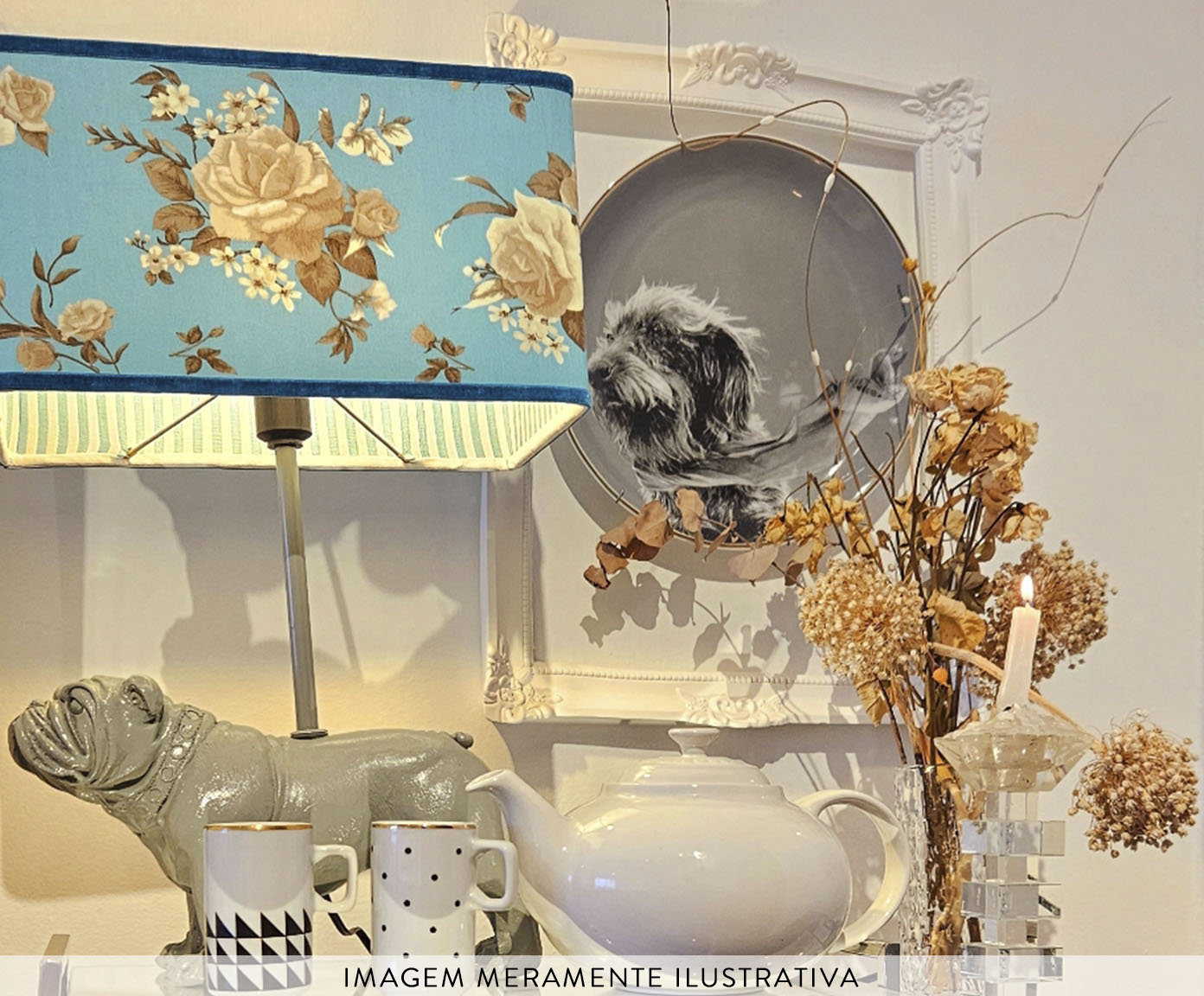 Prato de Porcelana Vira Lata Trin In The Wind image number 4