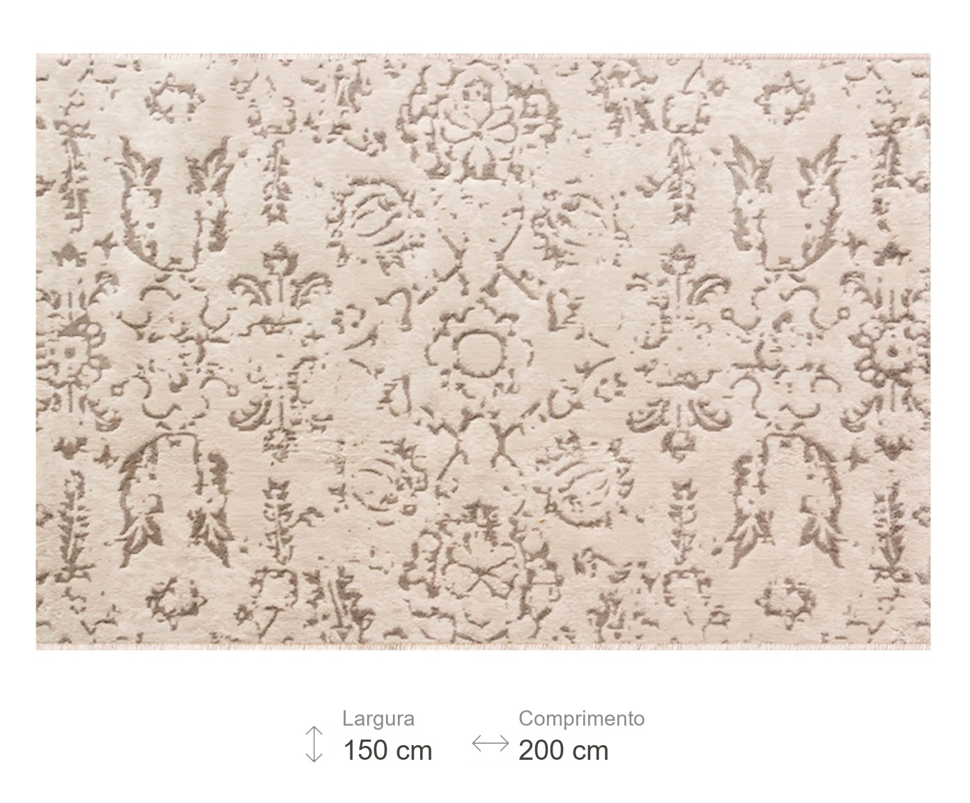 Tapete Turco Vega Ivory Cinza e Cru - image 1