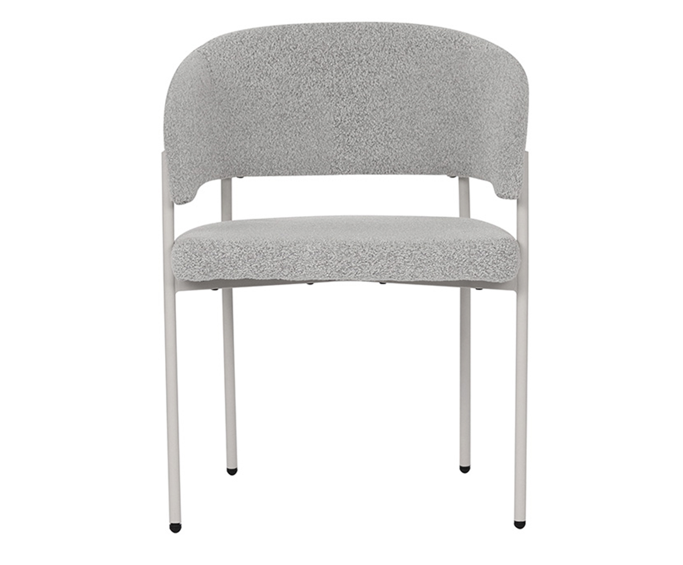 Cadeira Bari Boucle Cinza Base Off White image number 2