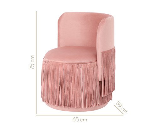 Poltrona Franja Dupla - Rosa image number 10