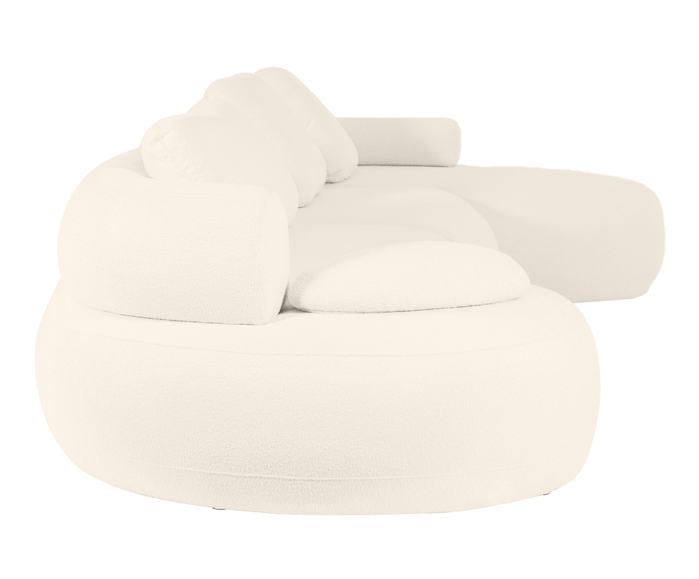 Sof&aacute; Laguna by Elle - Chaise Direita Boucle Off White VIII image number 2