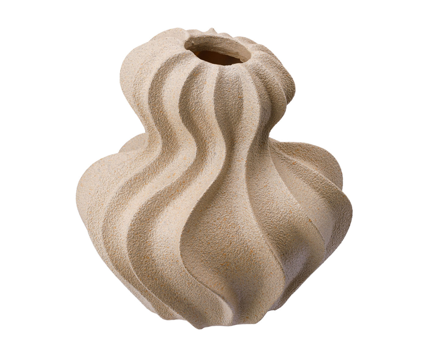 Vaso Cer&ecirc;mico Ondas Bege image number 0