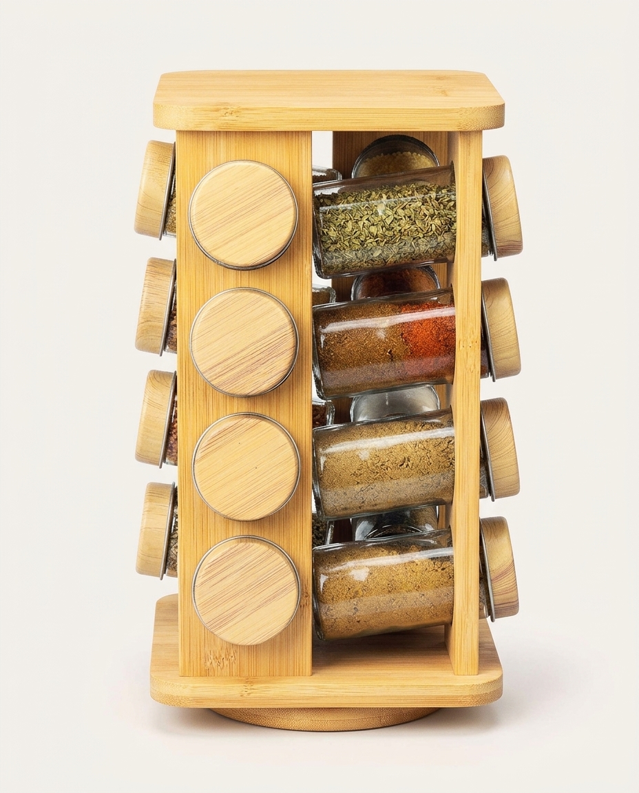 Jogo de Porta Condimento com Suporte Bambu image number 2