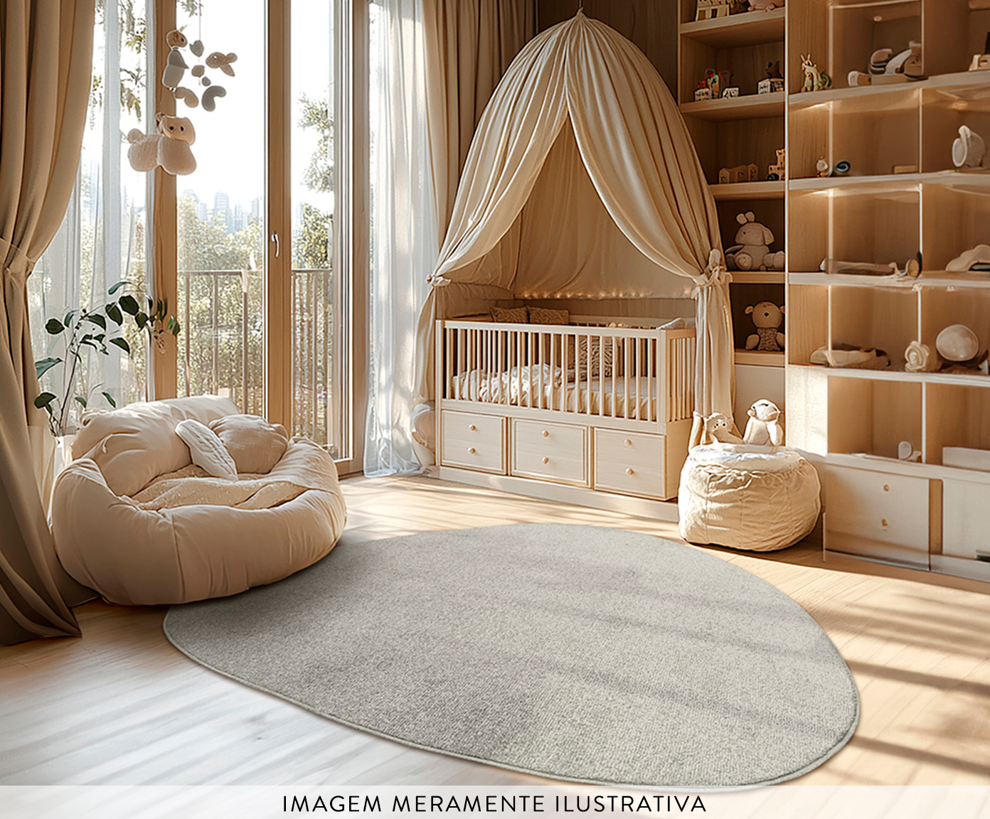 Tapete Tufting Relex N Organic Lente   - Gelo image number 3