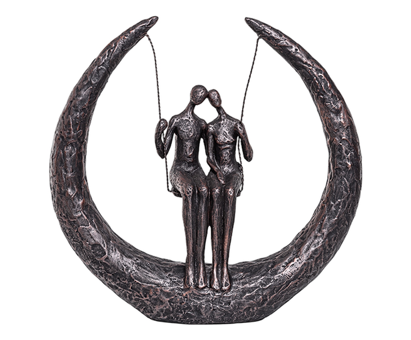 Escultura Casal No Balan&ccedil;o Preto image number 0