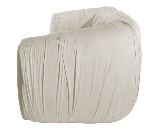 Sof&aacute; Drap&ecirc; em Veludo Creme image number 4