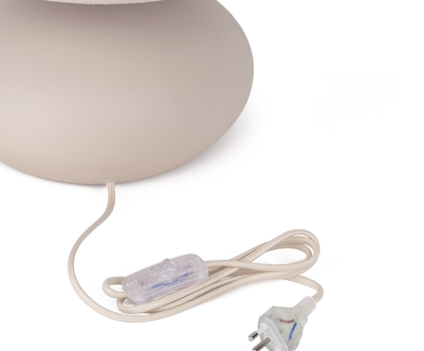 Lumin&aacute;ria de Mesa Pebble Bege image number 3